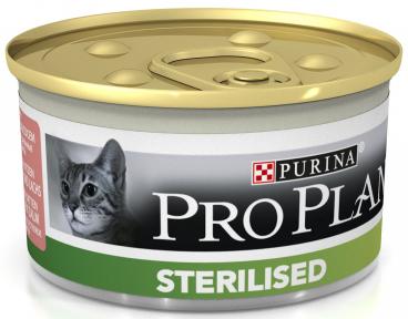 Purina Pro Plan Корм влажный для стерилиз. кошек паштет с Тунцом и лососем от зоомагазина Дино Зоо