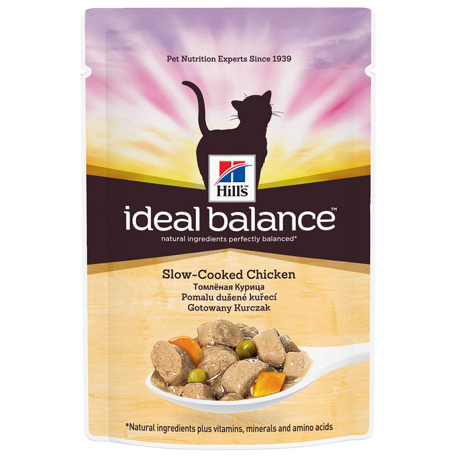 Ideal Balance влажный корм для кошек с томленой курицей, Hill's от зоомагазина Дино Зоо