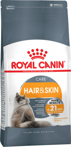 Hair and Skin Care 33 корм для взрослых кошек в целях поддержания здоровья кожи и шерсти, Royal Canin