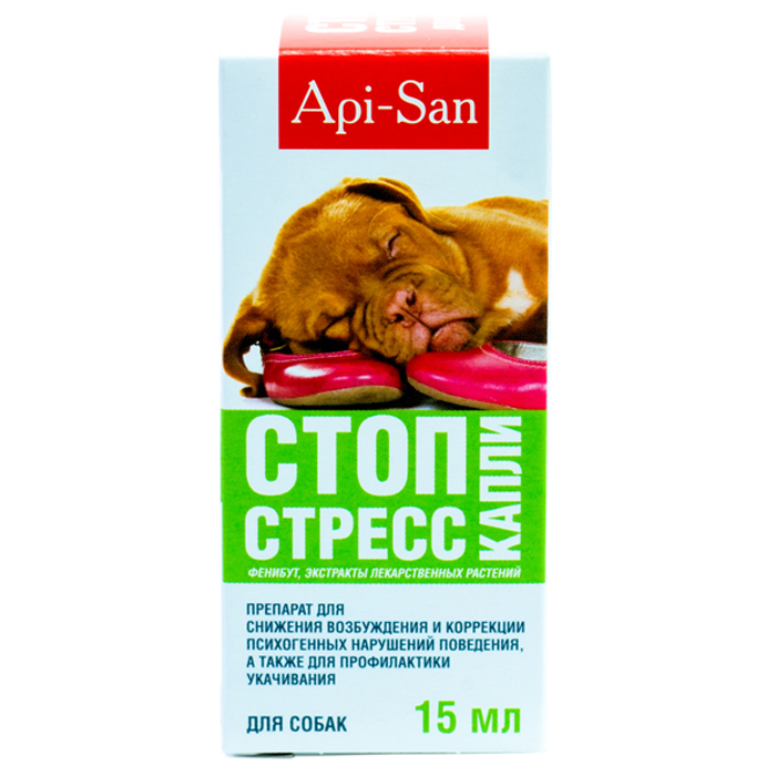 Стоп-Стресс капли для собак 15 мл, Apicenna