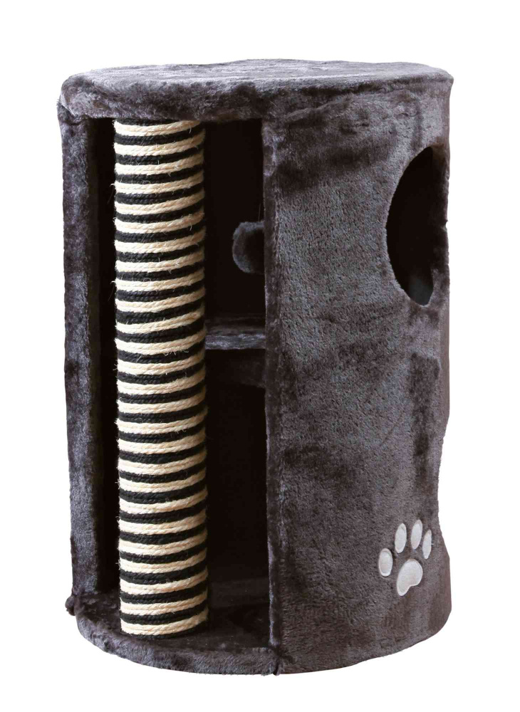 Столбик-когтеточка на подставке, сизаль+плюш Dino Cat Tower, 58 см, Trixie от зоомагазина Дино Зоо