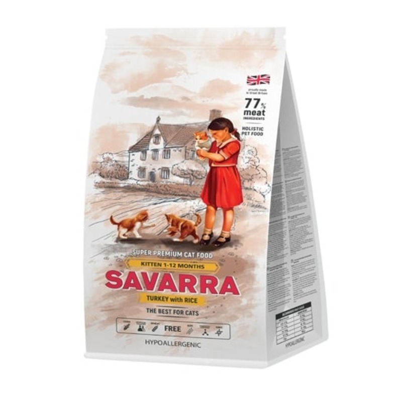 SAVARRA Kitten Сухой корм для котят Индейка/рис от зоомагазина Дино Зоо