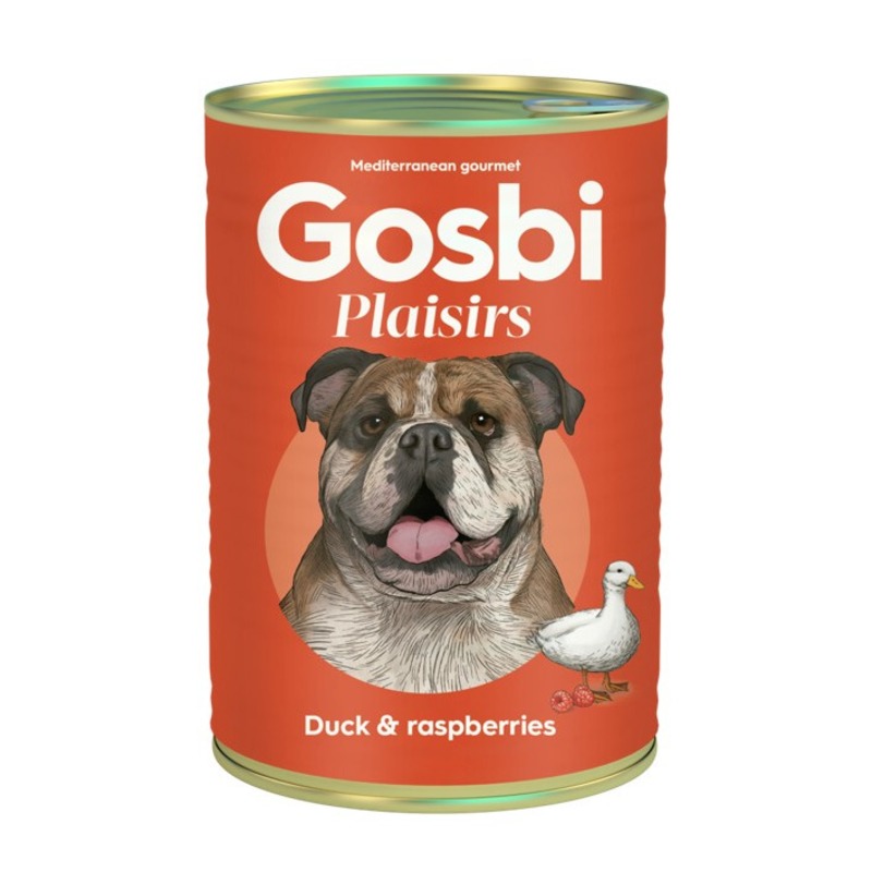 GOSBI PLAISIRS Корм влажный для собак УТКА / МАЛИНА от зоомагазина Дино Зоо