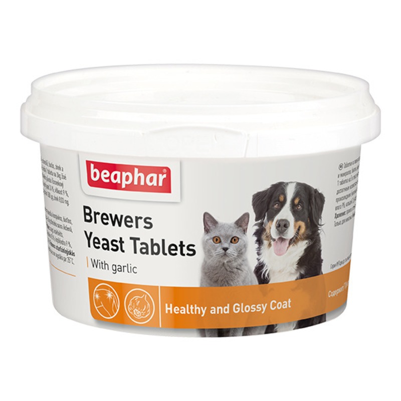 Beaphar Витамины для кошек и собак с пивными дрожжами и чесноком от зоомагазина Дино Зоо