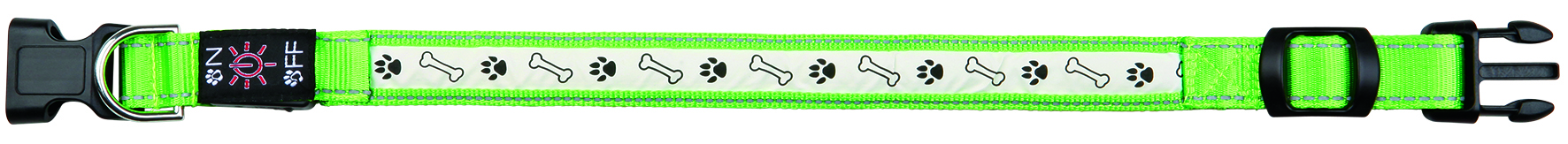 Ошейник светящийся USB кабель зелёный, Trixie от зоомагазина Дино Зоо
