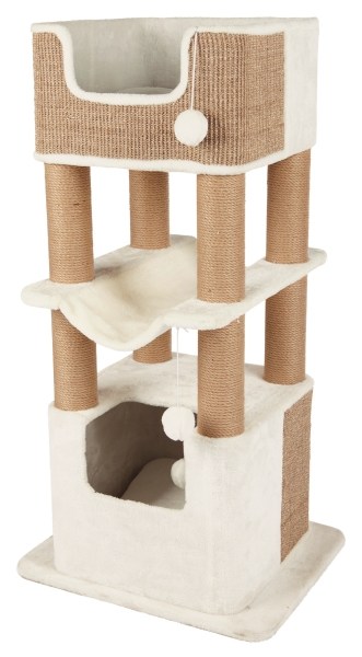 Игровой комплекс для кошек Lucano, белый, сизаль+плюш, Trixie от зоомагазина Дино Зоо