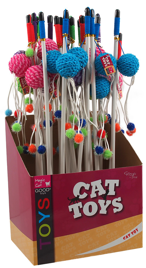 Удочка-дразнилка для кошек шарик Magic Cat от зоомагазина Дино Зоо