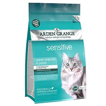 Arden Grange Adult Sensitive корм беззерновой д/кошек чув.пищ. Океан. рыба/Картофель
