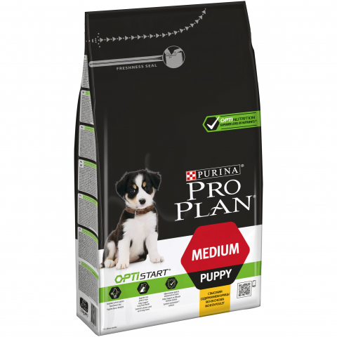 Medium Puppy корм для щенков средних пород, с курицей, Purina Pro Plan от зоомагазина Дино Зоо