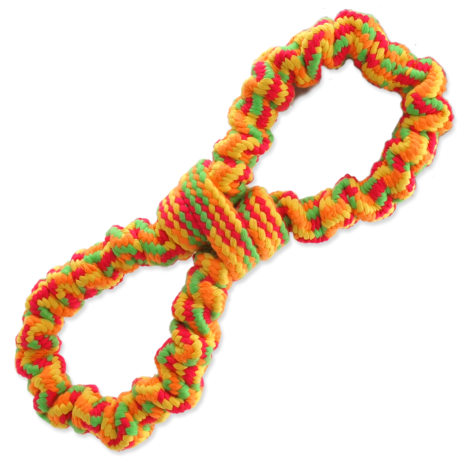 Игрушка веревочная разноцветная для перетягивания 25 см Dog Fantasy от зоомагазина Дино Зоо