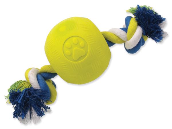 Игрушка для собак резиновая мяч прочный с веревкой 8,2см, Dog Fantasy