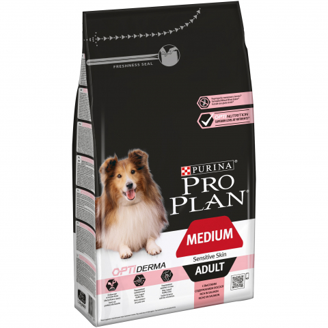 Purina Pro Plan  Корм  для собак средних пород с чувствительной кожей Лосось от зоомагазина Дино Зоо