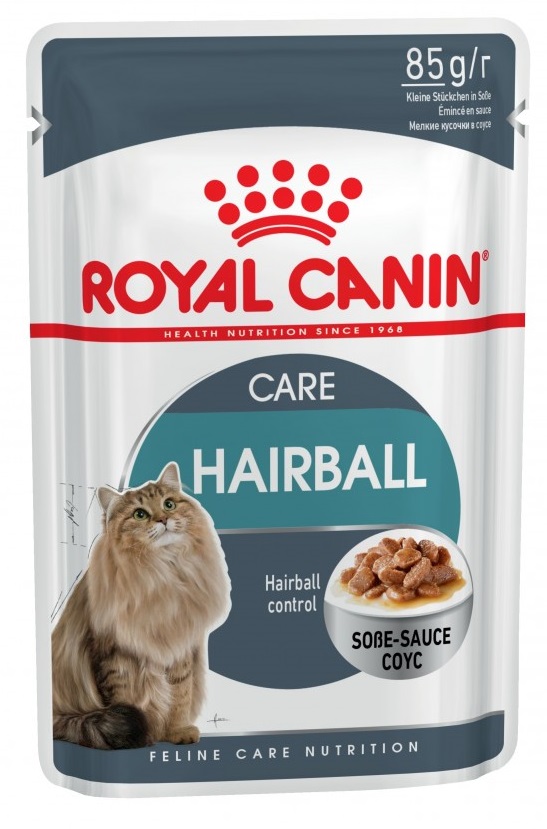 Hairball Care влажный корм для взрослых кошек в соусе (85 г), Royal Canin от зоомагазина Дино Зоо