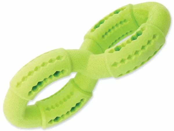 Игрушка для собак резиновая двойное кольцо для угощений зеленое 19 см Dog Fantasy