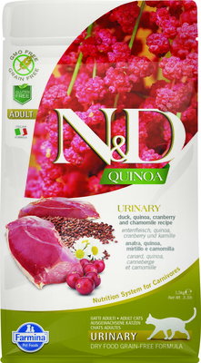 Farmina N&D Quinoa Urinary  Корм сухой для кошек Киноа/Утка от зоомагазина Дино Зоо