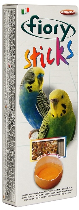 Палочки для попугаев Sticks с яйцом 2х30 г, Fiory от зоомагазина Дино Зоо