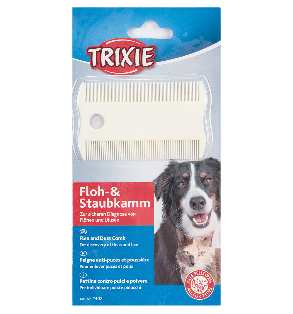 Расческа двусторонняя для собак и кошек с шерстью средней длины, Trixie
