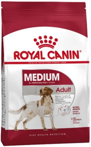 Medium Adult корм для собак средних пород с 12 месяцев до 7 лет, Royal Canin от зоомагазина Дино Зоо