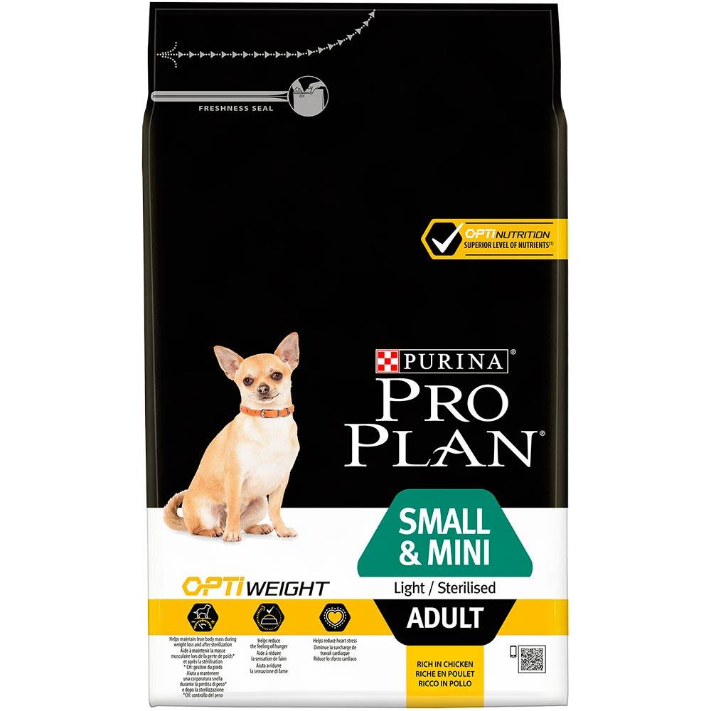 Purina Pro Plan  Adult Light Small&Mini Корм сухой для стерилизованных собак мелких пород от зоомагазина Дино Зоо