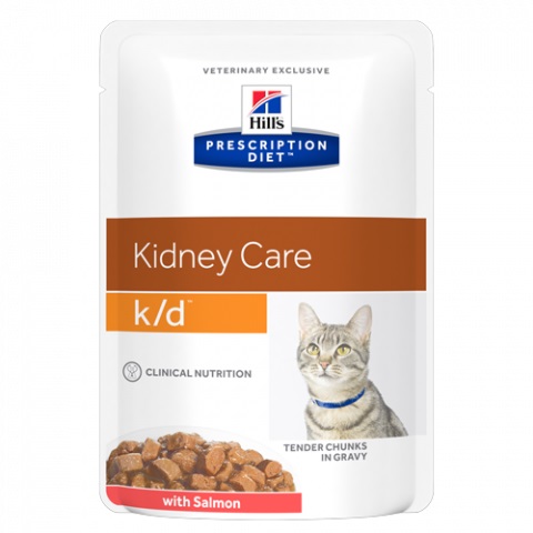 Prescription Diet k/d Kidney Care влажный корм для кошек, с лососем, Hill's от зоомагазина Дино Зоо