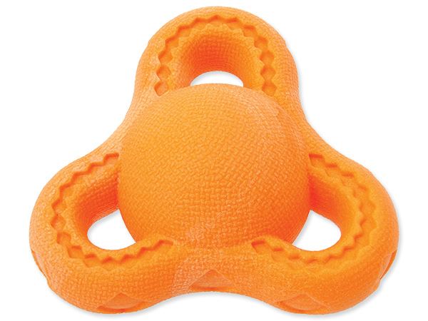 Игрушка для собак резиновая треугольник для угощений оранжевый 13 см, Dog Fantasy от зоомагазина Дино Зоо