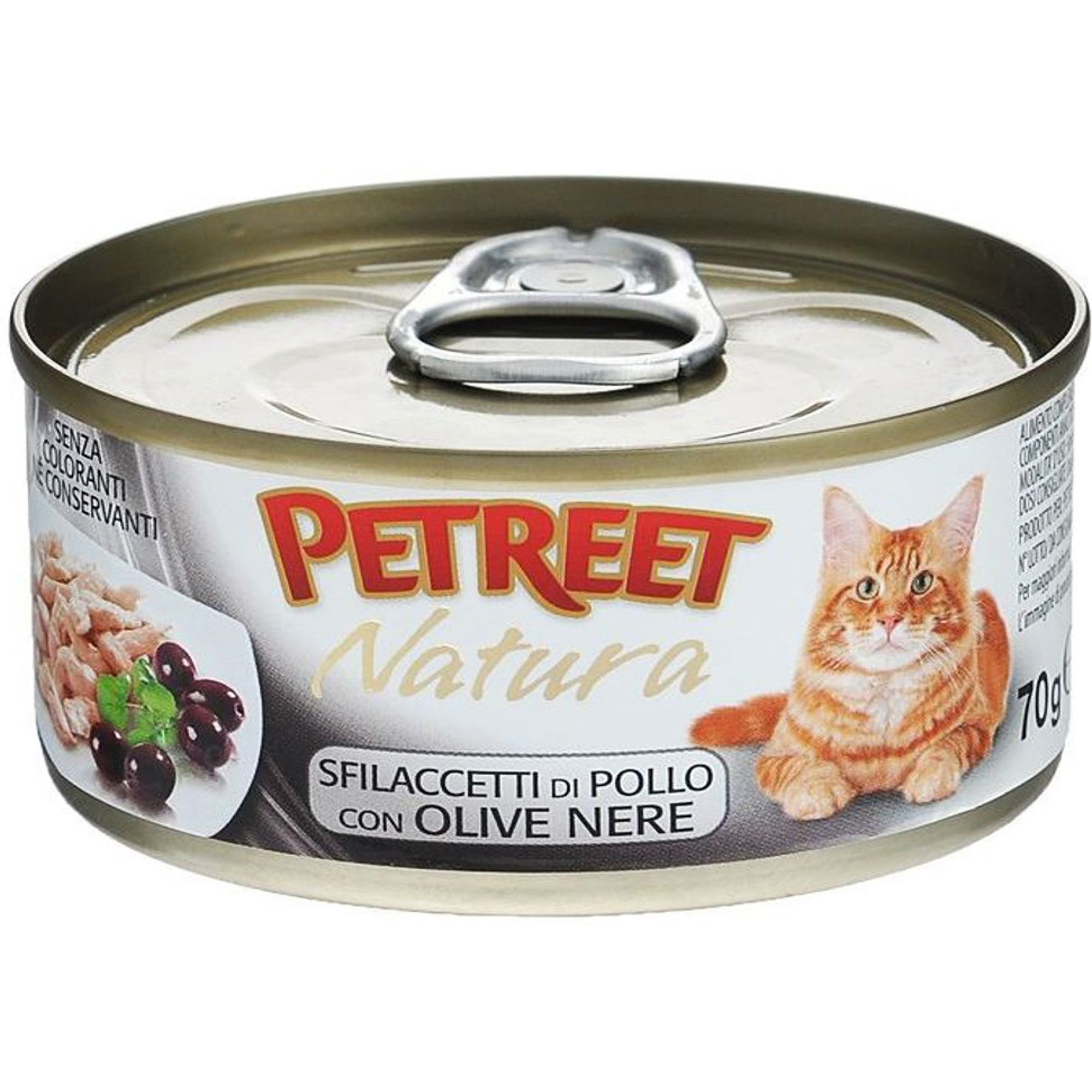 Консервы для кошек Куриная грудка  с оливками, Petreet