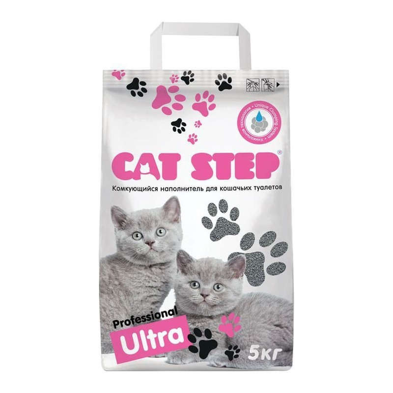 Наполнитель для кошачьих туалетов Cat Step Professional Ultra 5 кг, комкующийся от зоомагазина Дино Зоо