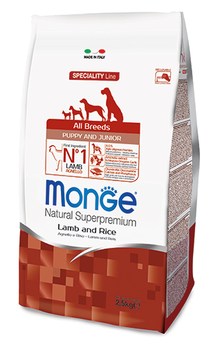 Monge Dog  Speciality Puppy&Junior корм для щенков всех пород ягненок с рисом и картофелем