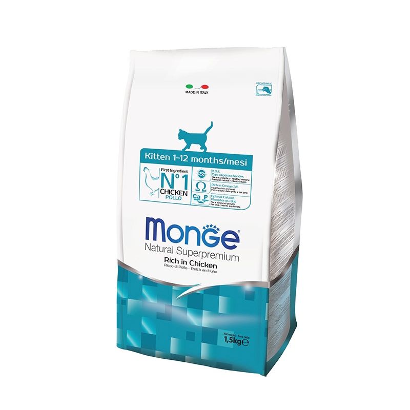 Корм для котят MONGE SPECIALITY KITTEN TROUT монобелковый с форелью от зоомагазина Дино Зоо