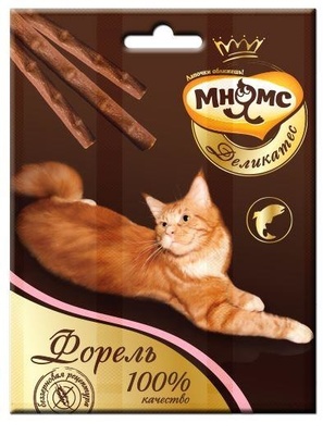 Мнямс лакомые палочки для кошек: Деликатес с форелью (3х4 гр) от зоомагазина Дино Зоо