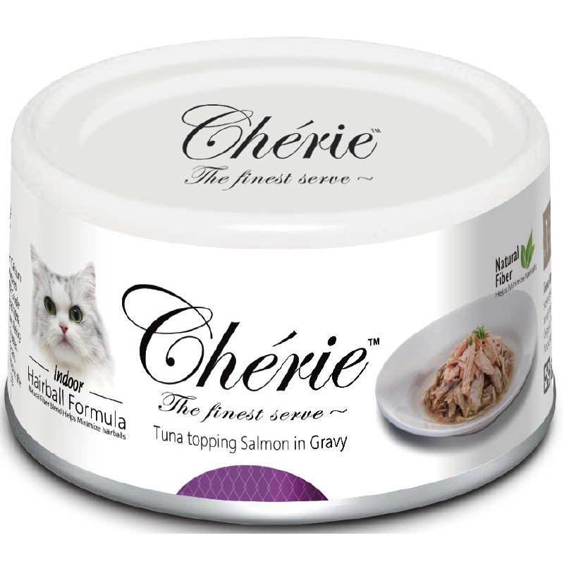Pettric Cherie - Hairball Control Корм влажный для кошек Тунец/Лосось в подливе от зоомагазина Дино Зоо