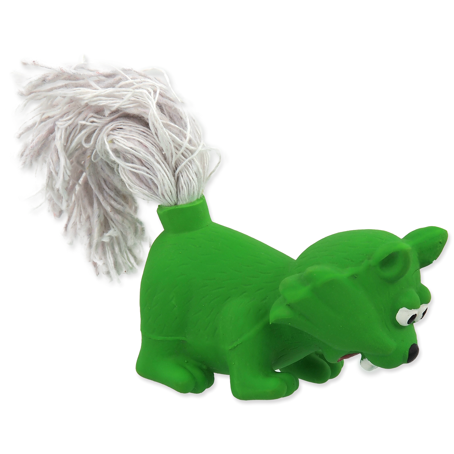 Игрушка для собак латекс мини-Белка зеленый со звуком, 7 см Dog Fantasy