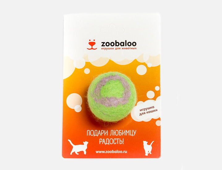 Шерстяной мяч Фьюжн (фиолетово-зеленый) 4 см от зоомагазина Дино Зоо