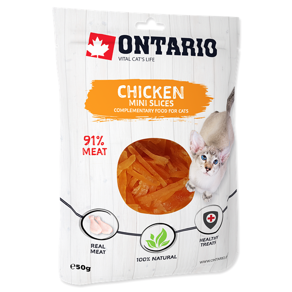 Ontario Cat 50г. Мини куриные ломтики от зоомагазина Дино Зоо