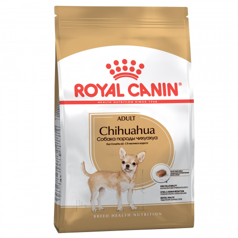 Chihuahua Adult корм для собак породы чихуахуа старше 8 месяцев, Royal Canin от зоомагазина Дино Зоо