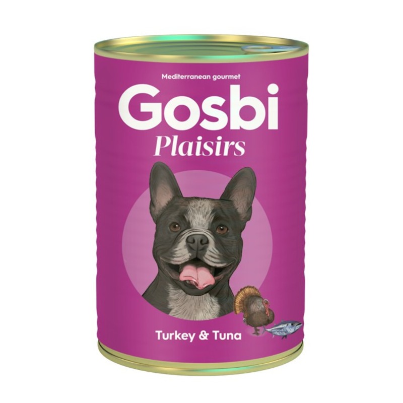 Корм для собак с индейкой купить. Gosbi корм для собак. Plaisir корм для животных. Смесь для котят Gosbi. Tuna 400.