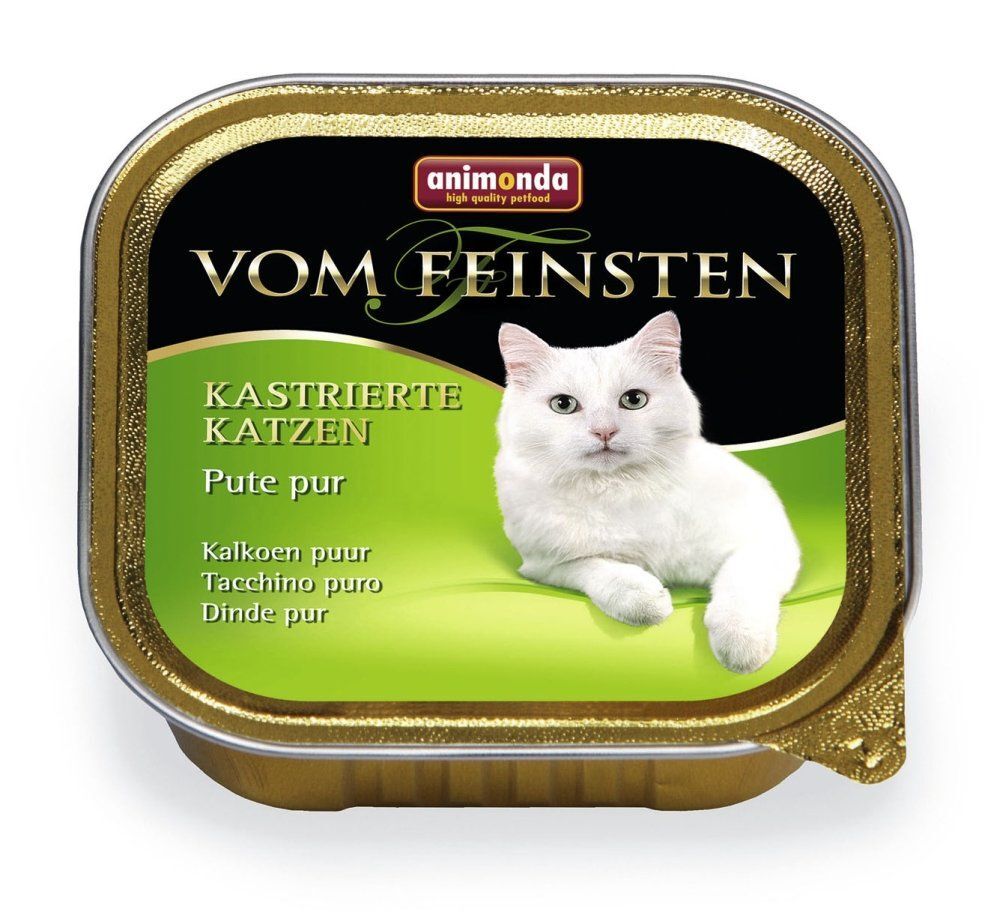 Vom Feinsten Castrated Cats консервы для стерилизованных кошек, с индейкой (100 г), Animonda