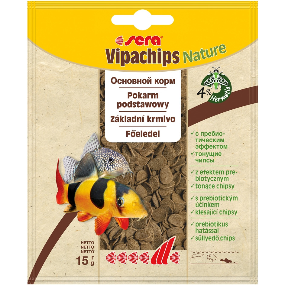 Sera Корм для сомов и донных рыб VIPACHIPS   15 г (пакетик) от зоомагазина Дино Зоо