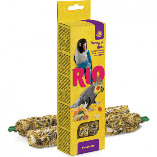 Палочки для попугаев с Медом и орехами Rio 2шт.*90г. от зоомагазина Дино Зоо