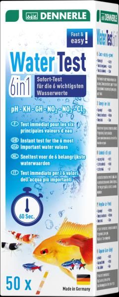 Water Test 6in1 - Мгновенный тест для 6 важнейших показателей воды, Dennerle