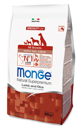 Monge  Dog Speciality Puppy&Junior корм для щенков всех пород ягненок с рисом от зоомагазина Дино Зоо