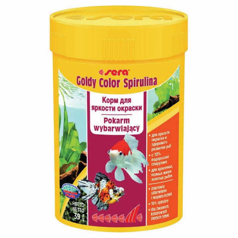 Sera Корм для золотых рыб в гранулах GOLDY Color Spirulina  100 мл 39 г (улучшает окраску) от зоомагазина Дино Зоо