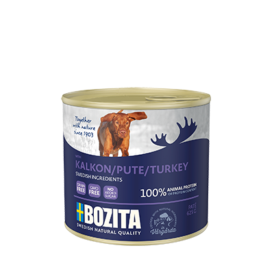 BOZITA 625 г Turkey, мясной паштет с индейкой для собак от зоомагазина Дино Зоо